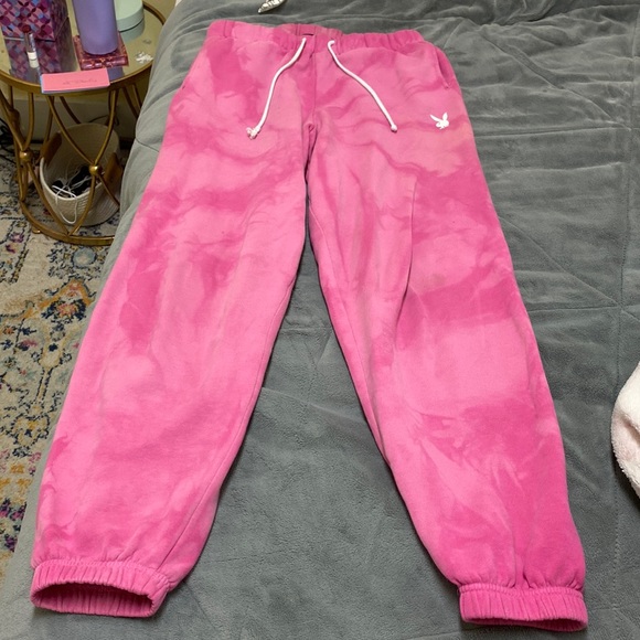 PLAYBOY Pants - Pink PLAYBOY by Pacsun Sweatpants
